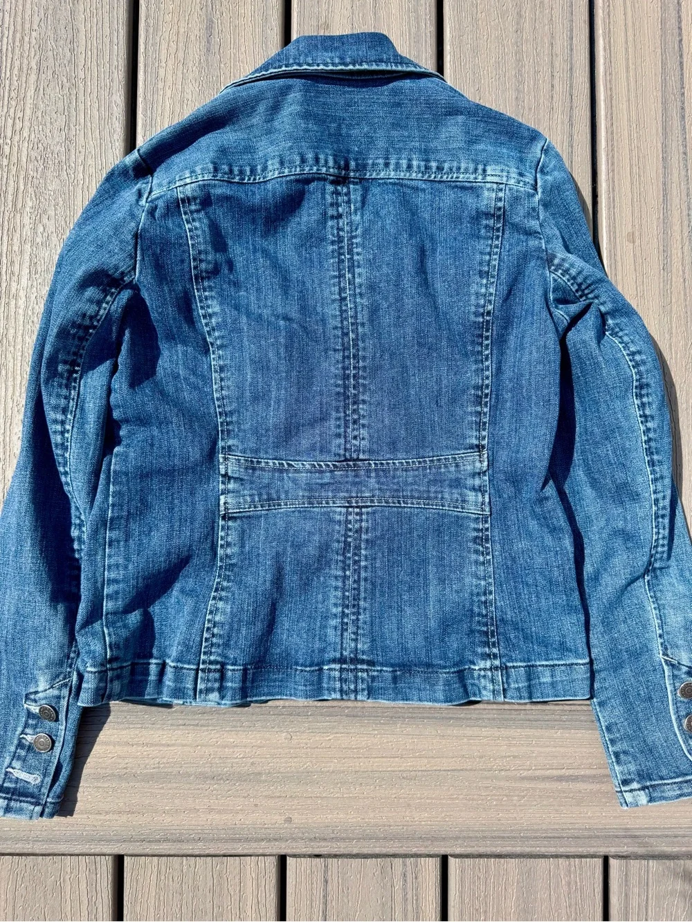 Eddie Bauer Women's Blue Denim Blazer Jacket